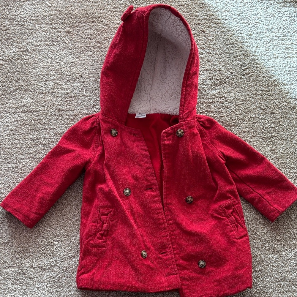 Carter's Vibrant Red Hooded Raincoat